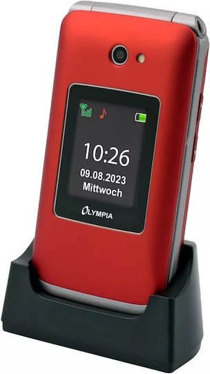 Olympia Vitus Dual SIM Mobile with Large Buttons (English) Red view 2