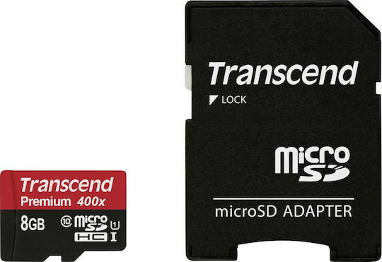 Transcend Premium 400x microSDHC 8GB U1 UHS-I with Adapter view 4
