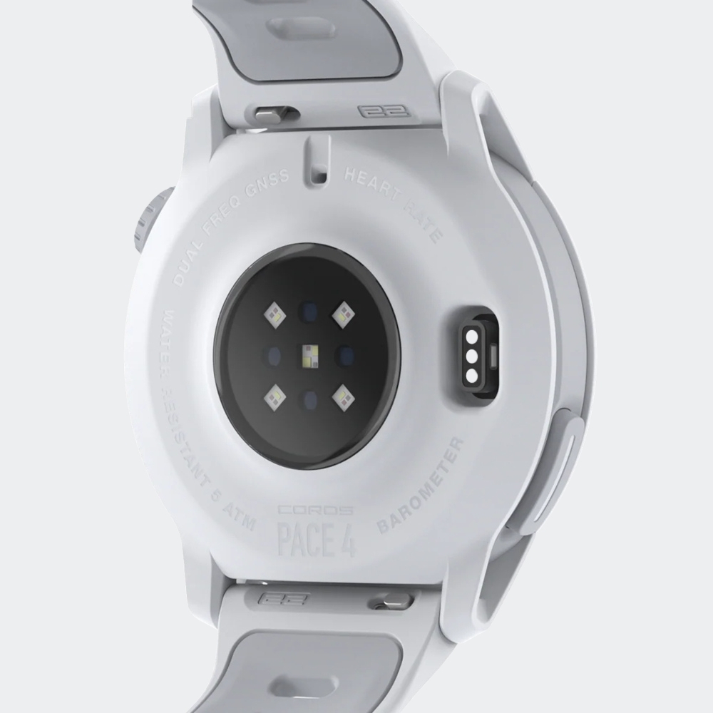 Coros Pace 4 43mm Waterproof Smartwatch with Heart Rate Monitor (White Silicone Strap) view 6