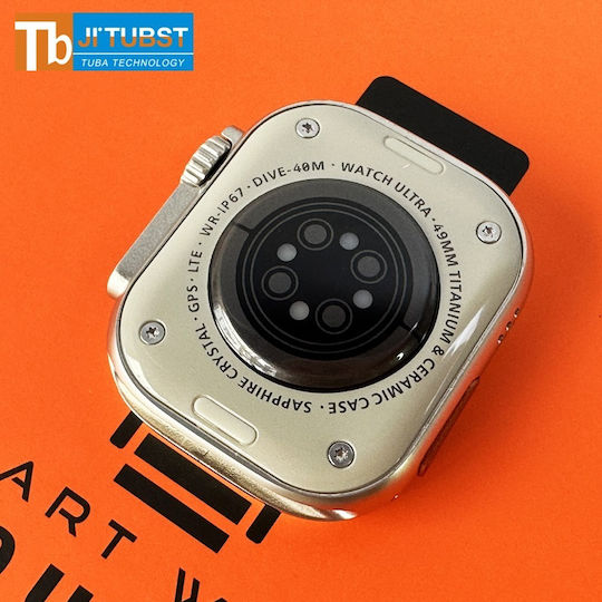 S9 Ultra Smartwatch with Heart Rate Monitor (Orange) view 3