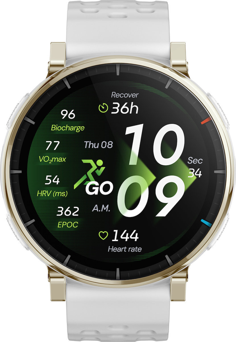 Amazfit Active 3 Premium Stainless Steel 45mm Waterproof Smartwatch with SIM and Heart Rate Monitor White view 4
