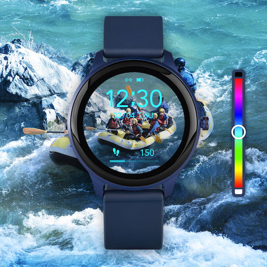 Marea Β61001 44mm Smartwatch with Heart Rate Monitor (Blue) view 3