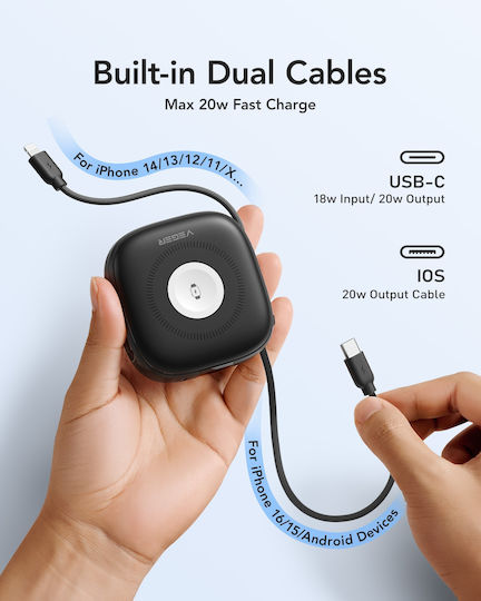 Veger W1185 MagSafe Power Bank 10000mAh 15W with USB-C Port Power Delivery Black view 7