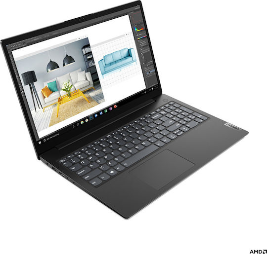Lenovo V15 G2 ALC 15.6" FHD (Ryzen 5-5500U/8GB/512GB SSD/W11 Home) Black (US Keyboard) vue 2