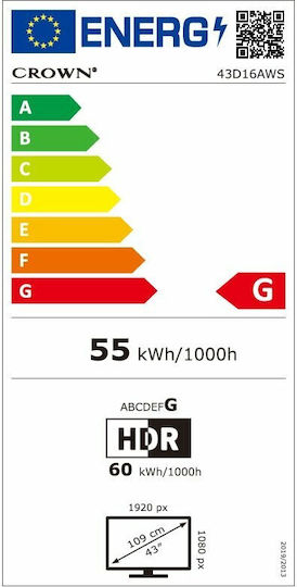 Crown Smart Television 43" Full HD LED 43D16AWS (2021) view 4