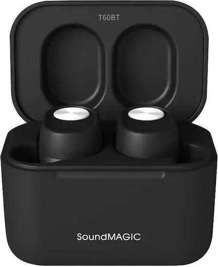 Soundmagic T60BT In-ear Bluetooth Handsfree Earphones with Charging Case Black view 6