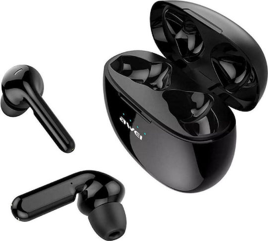 Awei T15 In-ear Bluetooth Handsfree Earphones with Charging Case Black view 3