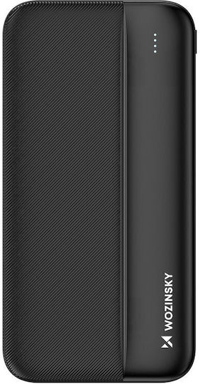 Wozinsky WPBWE1 Power Bank 10000mAh 10W with 2 USB-A Ports and USB-C Port Black