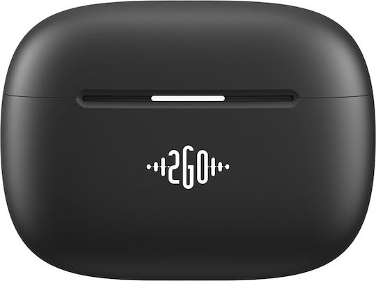 2GO Acoustic Focus In-ear Bluetooth Handsfree Earphones with Charging Case Black view 2