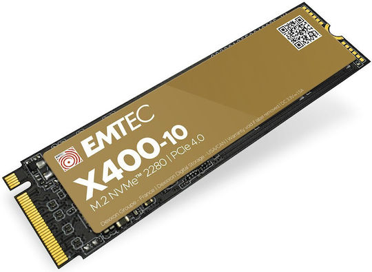 Emtec X400-10 Power Pro SSD 4TB M.2 with PCI Express 4.0 Protocol and Heatsink (Compatible with PlayStation 5)