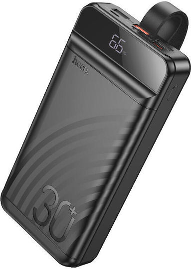 Hoco J123Β Power Bank 30000mAh 20W with 3 USB-A Ports and USB-C Port Quick Charge 2.0 / Quick Charge 3.0 Black