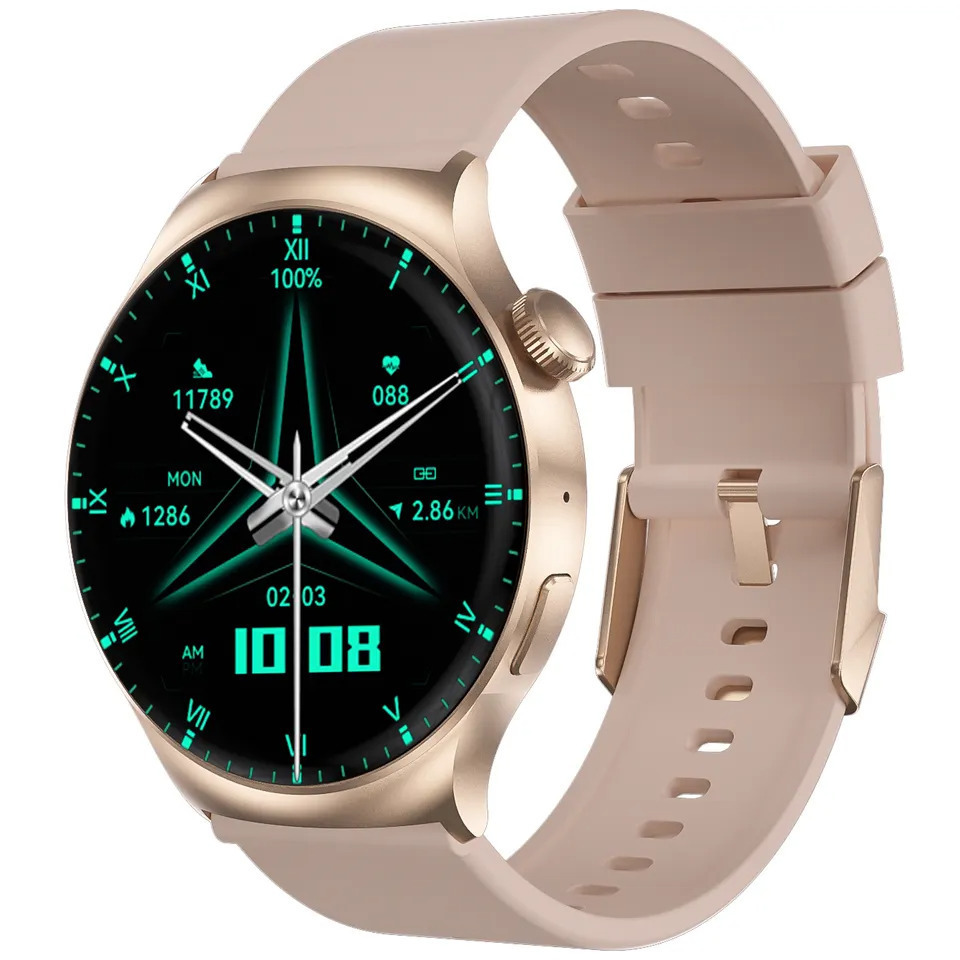 Aluminium Smartwatch with Heart Rate Monitor (Gold)