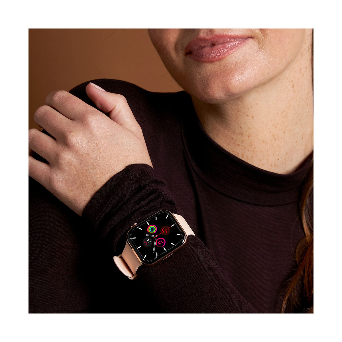BigBen Connected Square Smartwatch with Heart Rate Monitor (Pink) view 3