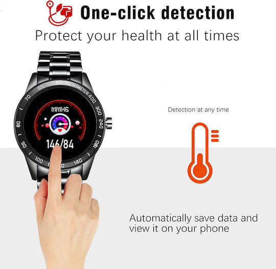 Lige BW0122 Smartwatch with Heart Rate Monitor (Silver/Pink Gold) view 9