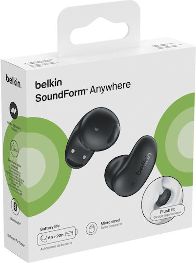 Belkin SoundForm Anywhere Earbud Bluetooth Handsfree Earphones with Sweat Resistance and Charging Case Black view 9