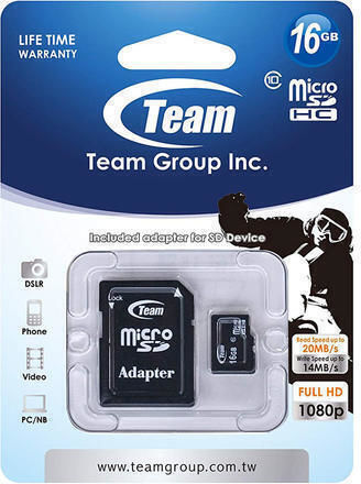TeamGroup 500x microSDHC 16GB U1 UHS-I 80MB/s Memory Card with Adapter view 4