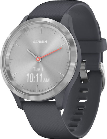 Garmin Vivomove 3 Stainless Steel 39mm Waterproof Smartwatch with Heart Rate Monitor (Silver/Blue) view 2