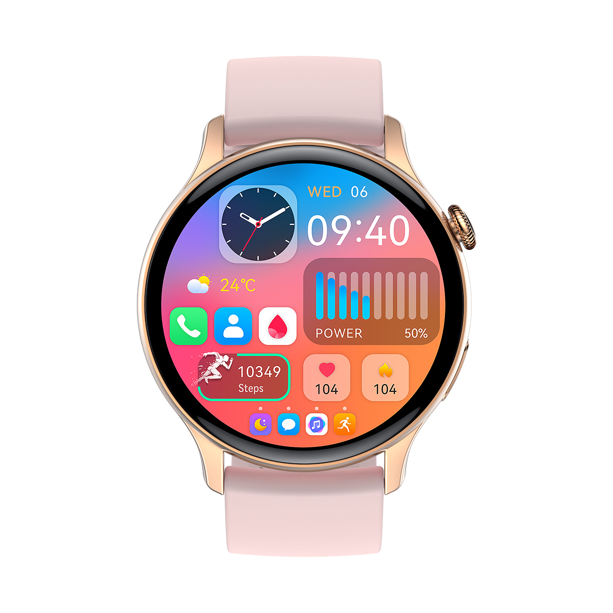 Aluminium Smartwatch with Heart Rate Monitor (Gold) view 3