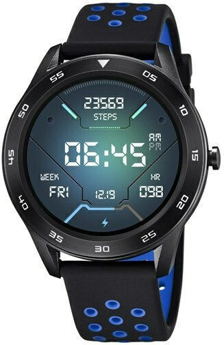 Lotus Watches 50013/3 48mm Smartwatch with Heart Rate Monitor (Black / Blue)