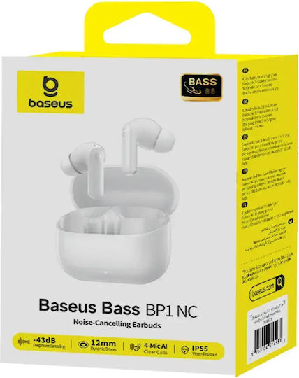 Baseus In-ear Bluetooth Handsfree Earphones White view 4