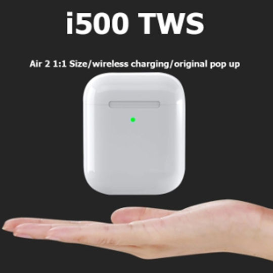 i500 Earbud Bluetooth Handsfree Earphones with Charging Case White view 4