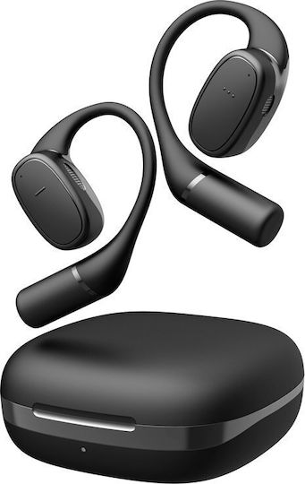 Wiwu O300 Bone Conduction Bluetooth Handsfree Earphones with Charging Case Black view 3
