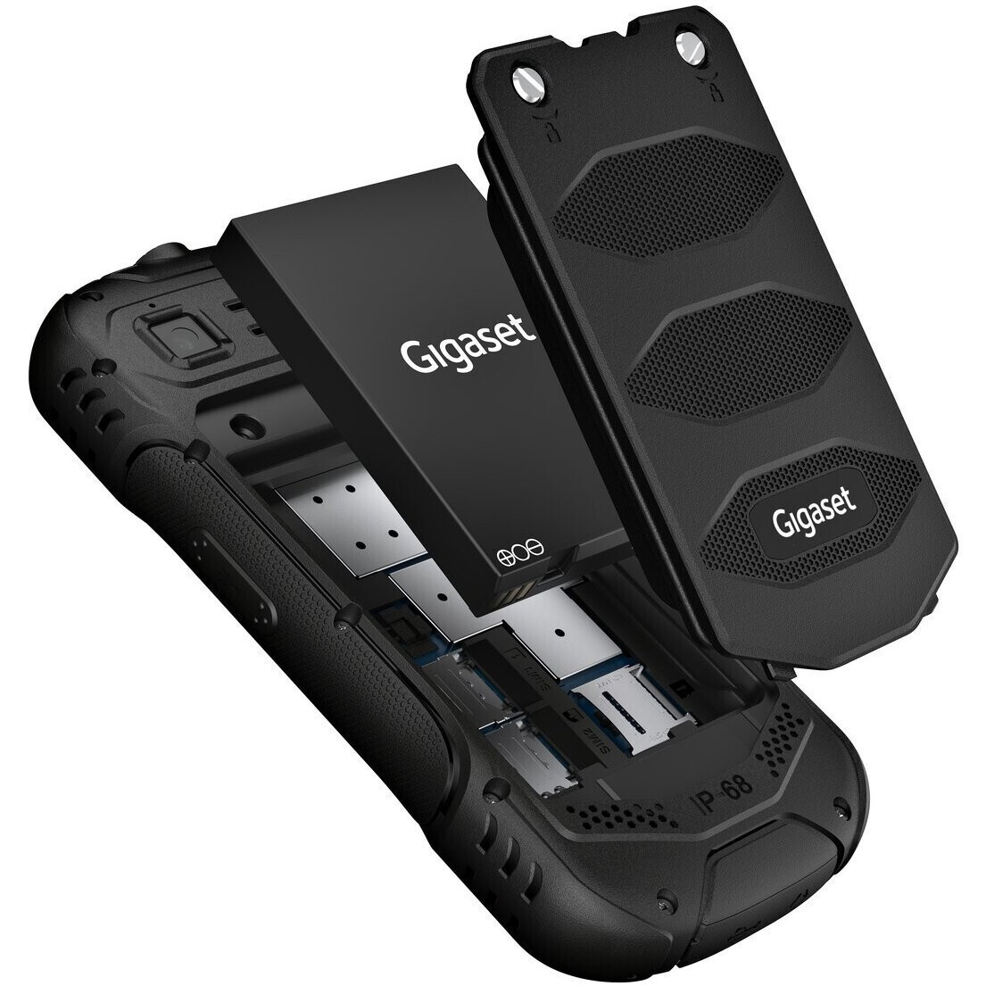 Gigaset GLX8 Active Duo Dual SIM Mobile with Buttons Black view 7