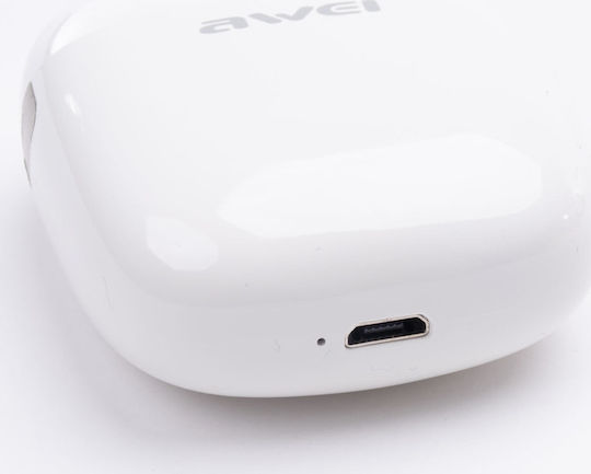 Awei T28 In-ear Bluetooth Handsfree Earphones with Sweat Resistance and Charging Case White view 4