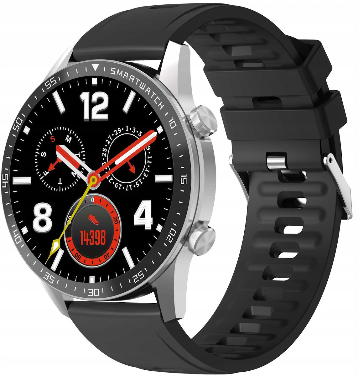 Gravity Smartwatch Silver 2 Straps Gt10-7