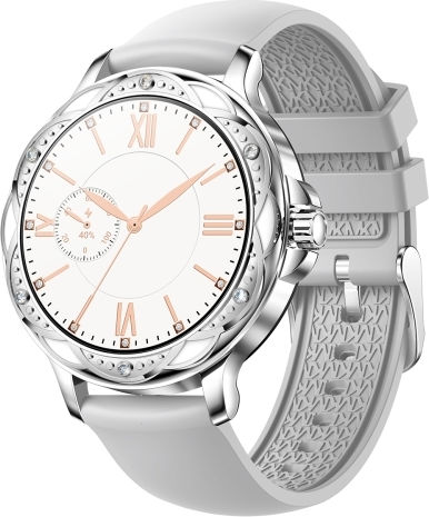 Cf12 1.2 Inch Waterproof Smart Silicone Strap Wristband Support Heart Rate Monitoring Blood Pressure Monitoring Silver