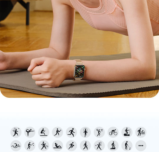 Joyroom JR-FT5 Smartwatch with Heart Rate Monitor (Gold) view 9