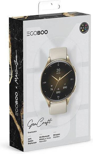 Egoboo GemCraft Aluminium Smartwatch with Heart Rate Monitor (Gold) view 2