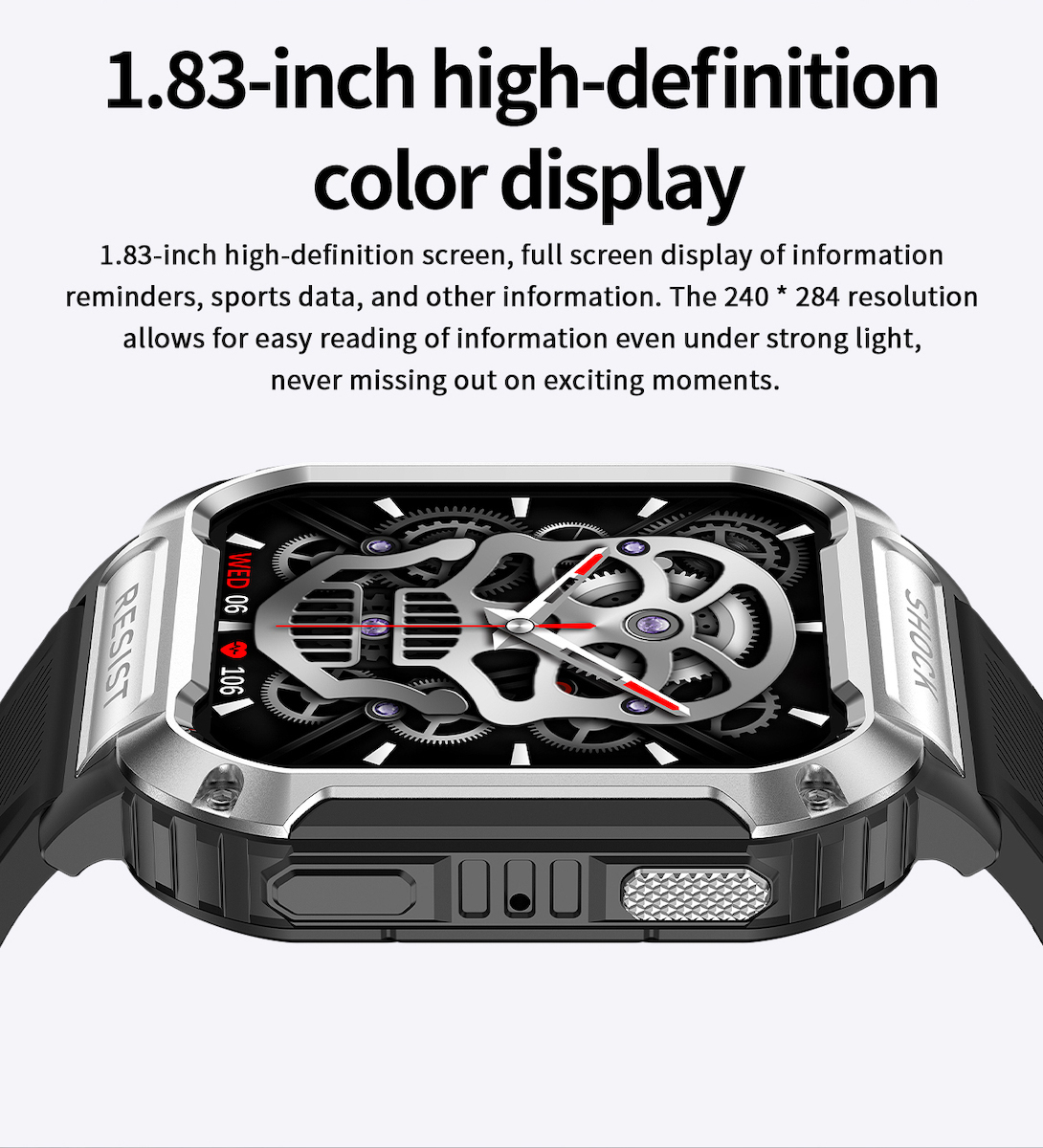 TaNK Aluminium Smartwatch with Heart Rate Monitor (Silver) view 4