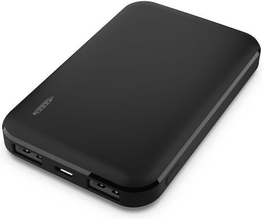 eSTUFF Infinite Power Bank 5000mAh with USB-A Output Port and USB-C Output Port Black view 2