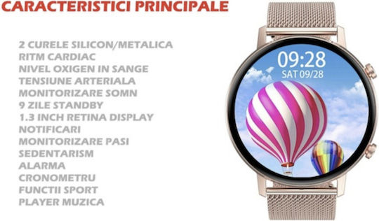 BeFIT PRO Smartwatch with Heart Rate Monitor (Gold) view 9