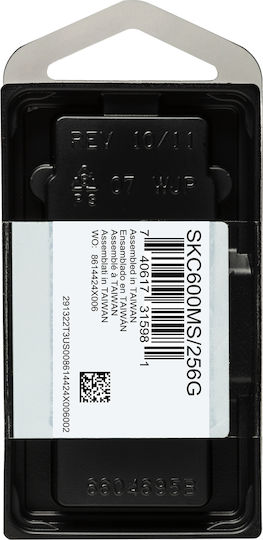 Kingston KC600 SSD 256GB mSATA Type with SATA III Connection SKC600MS/256G view 3