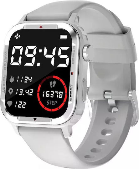 Nubi G96 Smartwatch with Heart Rate Monitor (Gray) view 2