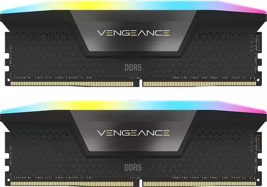 Corsair Vengeance RGB DDR5 64GB RAM with 2x32GB Modules and Speed 6600 for Desktop CMH64GX5M2B6600C32 vue 3