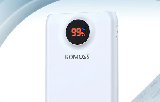 Romoss SW20PF Power Bank 20000mAh 22.5W with 2 USB-A Ports and USB-C Port Power Delivery White view 4