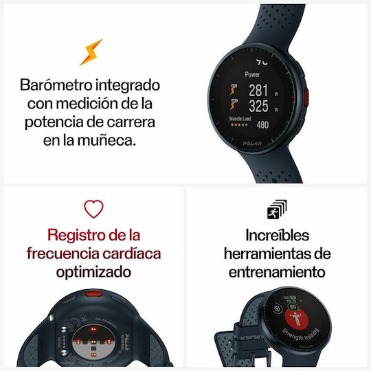 Polar Pacer Pro 45mm Smartwatch with Heart Rate Monitor (Midnight Blue) view 6
