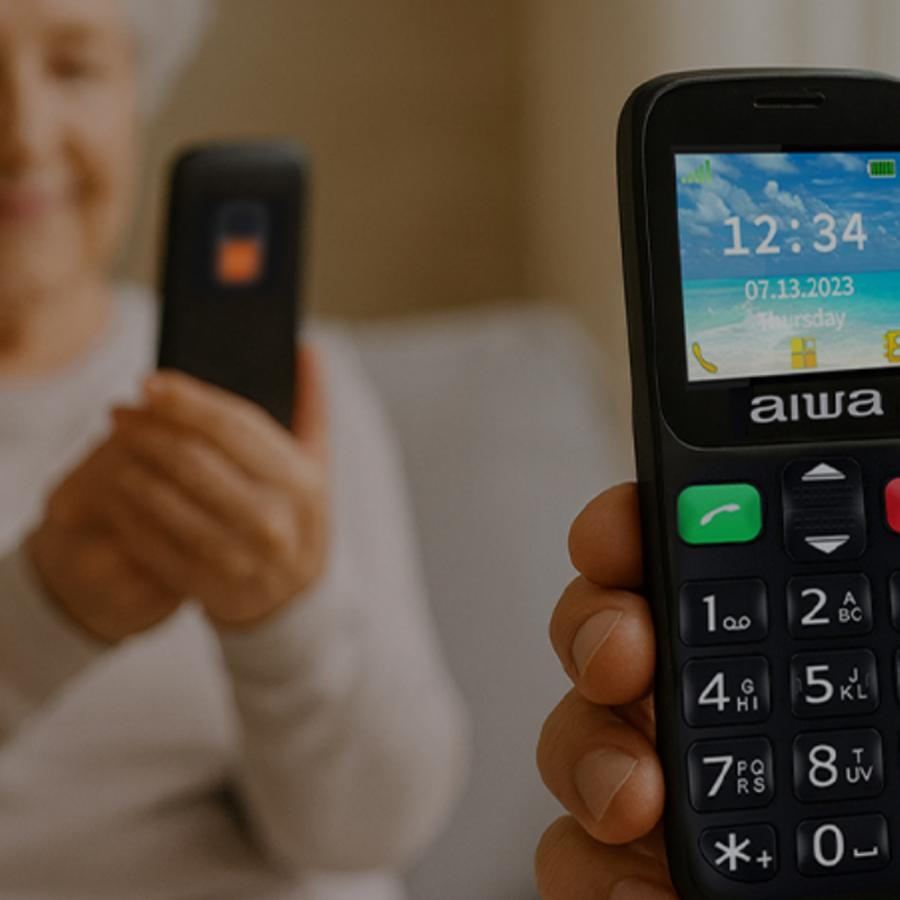 Aiwa FPH-S100-4G Dual SIM Mobile with Buttons Black view 7