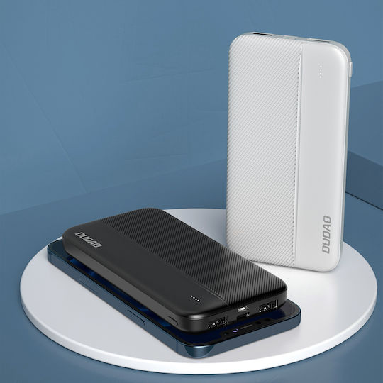 Dudao K4S Power Bank 10000mAh with 2 USB-A Ports White vue 5