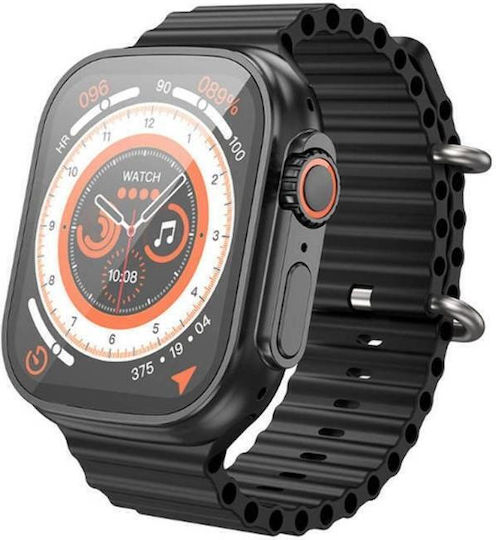 Hoco Y12 Ultra Smartwatch with Heart Rate Monitor (Black) vue 2