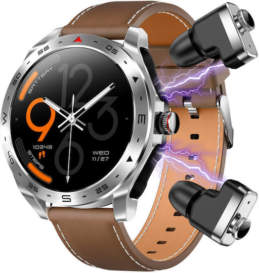 Microwear K95 Smartwatch with Heart Rate Monitor (Silver)