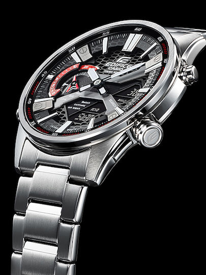 Casio ECB-S100D-1AEF Stainless Steel 50mm Waterproof Smartwatch (Silver) vista 4