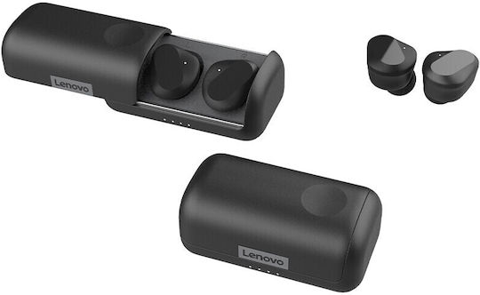Lenovo True Wireless Earbuds Bluetooth Handsfree Earphones with Charging Case Black view 1