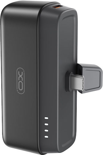 XO PR244 USB-C Power Bank 5000mAh 20W with USB-C Port Quick Charge 2.0 / Quick Charge 3.0 Black