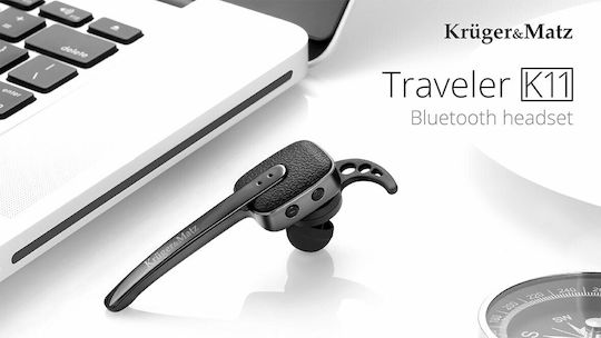 Kruger & Matz Traveler K11 In-ear Bluetooth Handsfree Earphone Black view 2