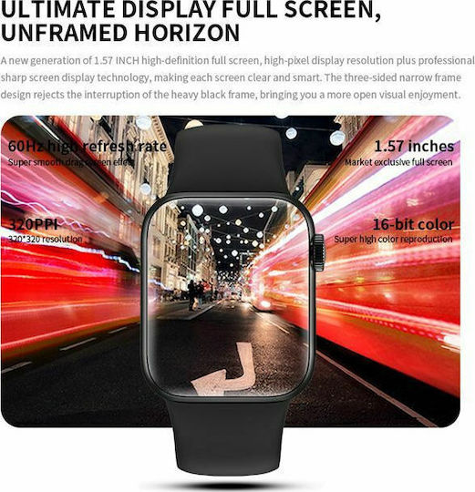 HiFuture HiTime Mini Smartwatch with Heart Rate Monitor (Black) vue 3