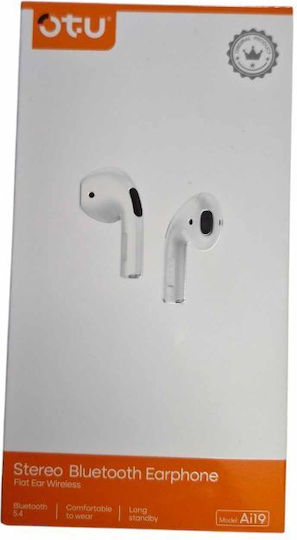 Ai-19 In-ear Bluetooth Handsfree Earphones with Charging Case White view 1